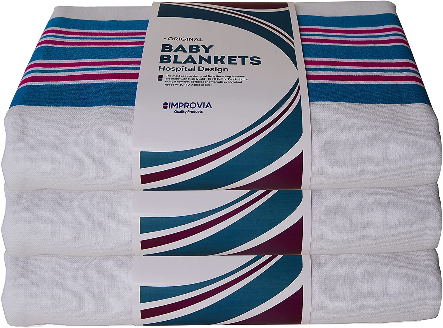 BABY INFANT HOSPITAL RECEIVING BLANKETS 100% COTTON WARM BLANKETS 30x40-4 PK 