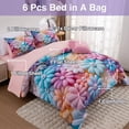 thumbnail image 4 of Set de edredón A Nice Night Stunning Blooming 3D Flower Full, 4 of 9