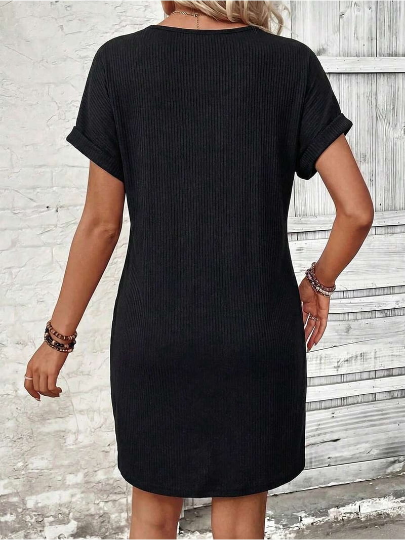 open lace back dress Wide Rib Every Curve Maxi Dress Medium / Black