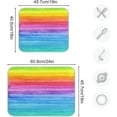 thumbnail image 3 of GZHJMY Rainbow Striped Dish Drying Mat for Kitchen Counter,Super Quick Absorbent Composite Sponge Dish Drying Pad,Heat Resistant Non-Slip Rack Tableware Mat (18x24Inch)for Dishes Coffee Machine Dish, 3 of 7