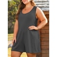 thumbnail image 5 of SHEWIN Plus Size Romper for Women Sleeveless Casual Summer Tank Jumpsuit with Pockets, Sizes 1X-5X, 5 of 10