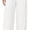 White, variant on Wrongduck Women Linen Wide Leg Pants High Waist Elastic Drawstring Flowy Palazzo Trousers Loose Casual Summer Beach Pants with Pockets