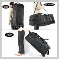 thumbnail image 4 of Bolsa de lona con ruedas de 80L, bolsa de lona de viaje plegable resistente de 31 ", equipaje con ruedas resistente al agua con correa para el hombro, 4 of 4
