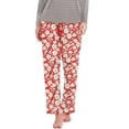thumbnail image 2 of ALLLIST Pajamas Ladie Pants Bottoms Red Floral Breathable Home Clothes Women Loungewear, 2 of 5