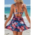 thumbnail image 5 of Charmo Double Straps One Piece Swimdress for Womens Tummy Control Swimsuit Side Split Bath Suit, 5 of 5