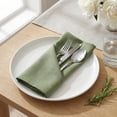 thumbnail image 4 of REGALWOVEN Pack of 6 Cotton Cloth Napkins - Washable and Reusable for Restaurant, Weddings, Events, and Parties Moss Green 18x18inch, 4 of 6