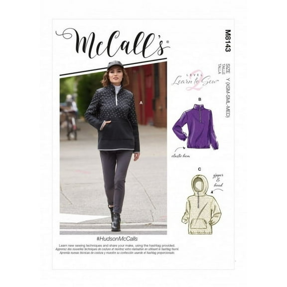 McCalls Sewing Pattern 8143 Tops, Hoodies, Sweaters