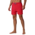 thumbnail image 5 of INSPIRAR CHIC Pantalones de baño para hombres con cordón en la cintura, bolsillos laterales, forro de malla, 34 Rojo, 5 of 5