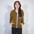 thumbnail image 2 of CAIVO Kids Hooded Zipper Jacket Full Sleeve Front Open Coats Children Youth Casual Jacket With Functional Pockets Relaxed Fit Outerwear, 2 of 9