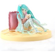 Miku Super Premium Figure | Innocent Sitting Pose | Project Diva Arcade Future Tone Ver. | 1/7 Scale PVC Statue with Pastel Dress & Floating Music Notes | Collectible for Vocaloid Gamers
