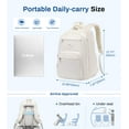 thumbnail image 2 of Soda Candy School Backpack Lightweight Bookbag Backpack with Luggage Strap, White, 2 of 8