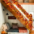 thumbnail image 6 of Yaoyar Orange Leaf Garland, Halloween Garland Artificial Maple Leaf Autumn Hanging Fall Vines Thanksgiving Decorations Fall Decor, 6 of 6