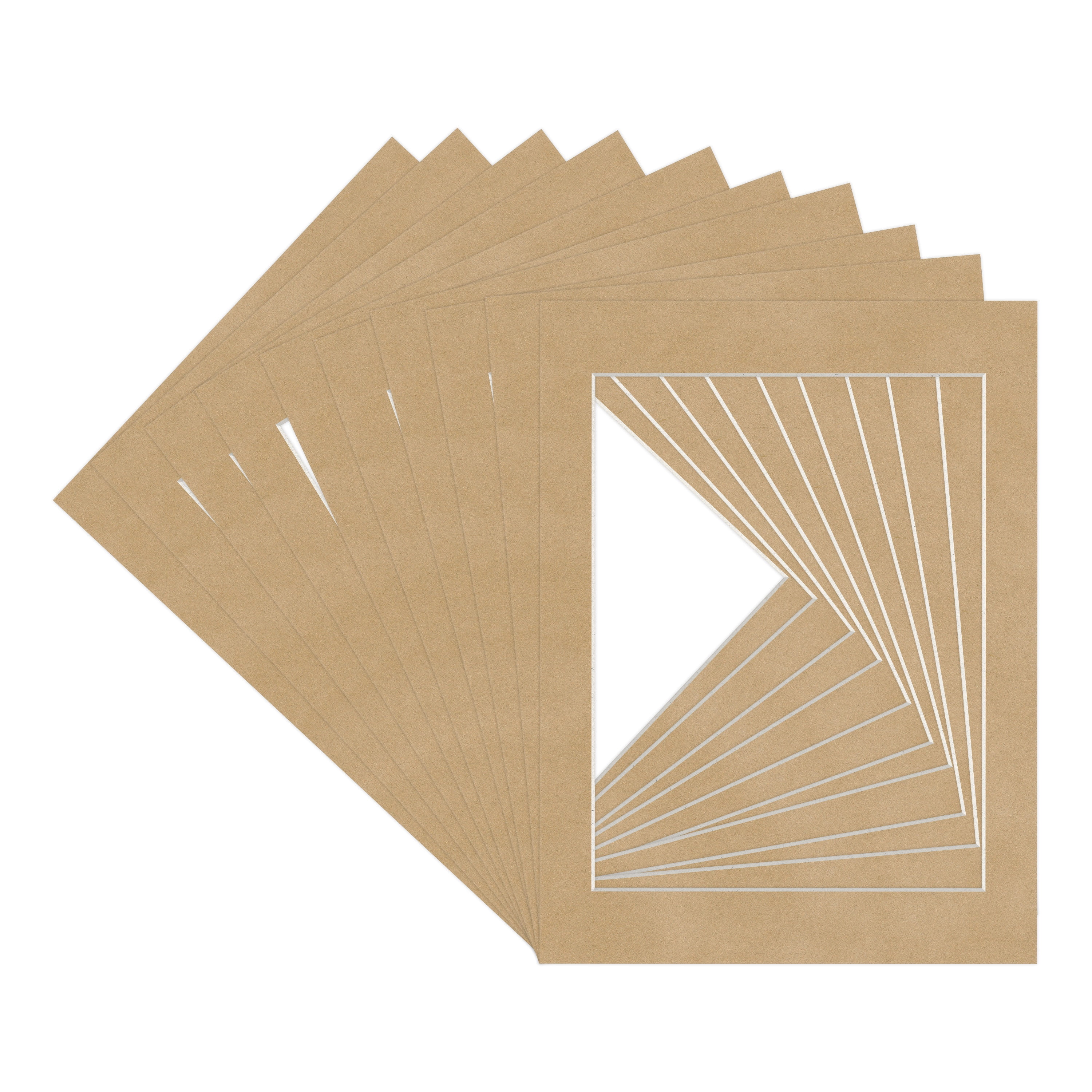Beige Suede Picture Frame Mat for 22x28 Frames - Fits 18x24 Photos - 10 Mats