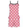 thumbnail image 4 of cfhntfmh 2 Piece Pajama Sets for Women Soft Sleeveless Scoop Neck Casual Printed Cami Shirts Loose Shorts Matching Sets Sleepwear, 4 of 4