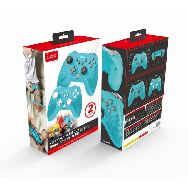 IPEGA Switch Wireless Bluetooth Controller Parent-Child Bundle - Six-Axis Motion & Turbo Auto-Fire, Compatible with PS3/PC/Android, Family Gaming Twin Pack