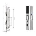 thumbnail image 2 of Door Lock, Waterproof Tuya Fingerprint Locks Round Handle Electronic Smart Sliding IC Card Code Lock For Aluminum Glass Push Pull Door ,Easy to Install, 2 of 7