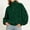 #0376-Green, variant on Women's Polka Half Zip Stand Collar Cropped Hoodie with Pocket Oversized Fleece Pullover for Winter Daily