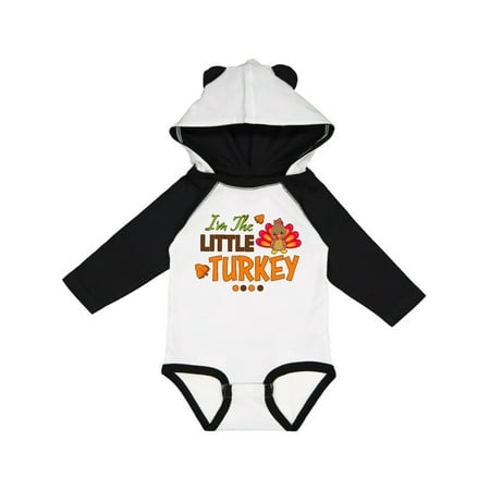 

Inktastic Thanksgiving Im the Little Turkey Gift Baby Boy or Baby Girl Long Sleeve Bodysuit