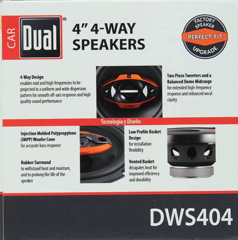 Dual DWS404 80W 4" 4-Way Speaker, New