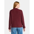 thumbnail image 3 of Time and Tru Women's Ribbed Mock Neck Sweater, Heavyweight, Sizes XS-XXXL, 3 of 5