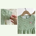 thumbnail image 4 of Little Girl Dresses Summer Casual Short Sleeves Floral Party Princess Dress Clothes Flowy Beach Dress,Size 5 Years-6 Years, 4 of 9