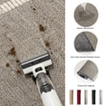 thumbnail image 6 of Flax Gray Round Living Room Rugs 6 ft, Oatmeal Beige Woven Fabric Texture Rustic Farmhouse Washable Area Rug with Non-Slip Sturdy Edge Binding Round Carpet for Kitchen Office Bedroom, 6 of 9