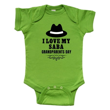 

Inktastic Grandparents Day I Love My Saba Gift Baby Boy or Baby Girl Bodysuit