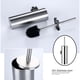 thumbnail image 5 of Cepillo de baño minimalista de acero inoxidable de pared con soporte para limpieza profunda espejo de plata, 5 of 8