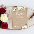 thumbnail image 4 of Koyal Wholesale Rustic Kraft Brown with Florals Wedding Advice & Well Wishes Guest Book Cards, 56 Pack, 4 of 5