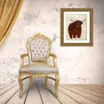 thumbnail image 3 of Fab Funky 26x32 Gold Ornate Wood Framed with Double Matting Museum Art Print Titled - Highland Cow 5, Full, 3 of 4