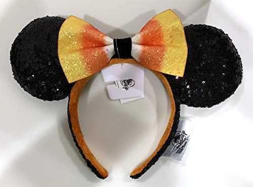 Bow Halloween Candy Corn Disney Parks Sequins Kids New Hat Minnie Ears Headband 