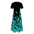 thumbnail image 3 of Baikeli Robes Bon Marché pour Femmes Robes Maxi pour Femmes 2024 Invité de Mariage Robe d'Été Décontractée Imprimé Fleuri Robe Col Rond Tenues Ligne A avec Poches Robes pour Femmes 2024 Décontracté, 3 of 4