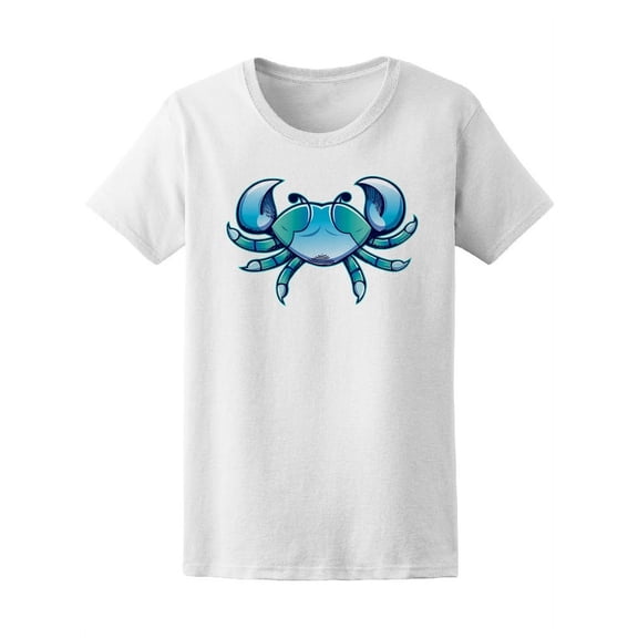 Beautiful Blue Cancer Crab T-Shirt Women -Image by Shutterstock, Female Small