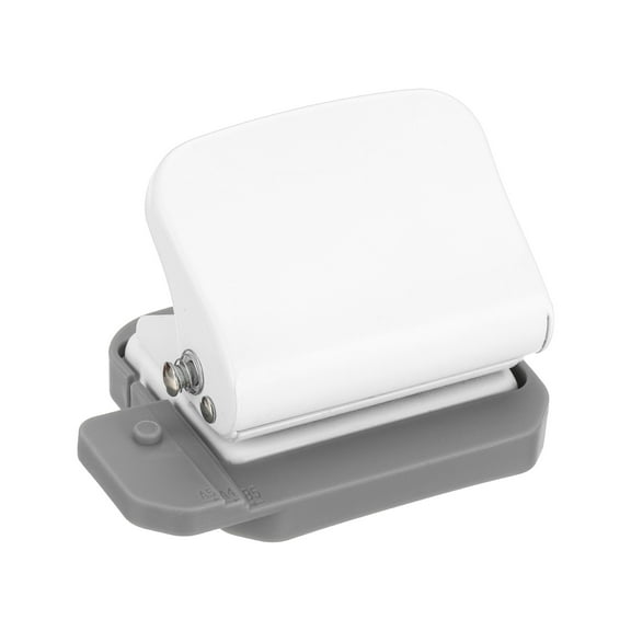 Uxcell 1/4" 6 Hole Paper Punch, Metal Hole Puncher 5 Sheet Punch Capacity Loose Leaf Paper Puncher Circle Punch for Office and Home Supplies, White