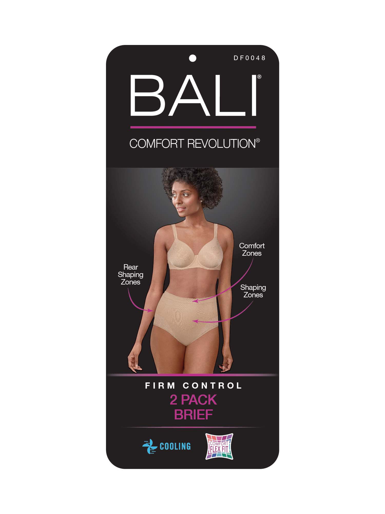 Women's Bali DF0049 Comfort Revolution Firm Control High Waist Brief (Nude  M) 