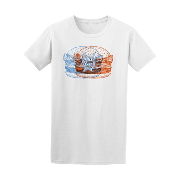 Fast Food Snack Hamburger Tee Men's -Image by Shutterstock