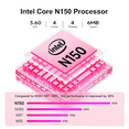 thumbnail image 2 of Restored Akocrsiy 15.6" Laptop Computer, 12GB RAM 512GB SSD, FHD Display with Intel N150 (up to 3.6GHz), Windows 11 Pro Laptop, Fingerprint, Backlit KB, Pink, 2 of 5