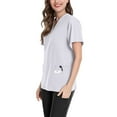 thumbnail image 5 of ​​Vneck Tshirts Shirts for Women, Multi Pocket Healthcare Lightweight Quick Dry White (XL)​​, 5 of 5