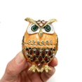 thumbnail image 5 of Diamonds Encrusted Owl Shaped Alloy Jewelry Box With Secure Storage Compartment for Earrings Necklaces, 5 of 8