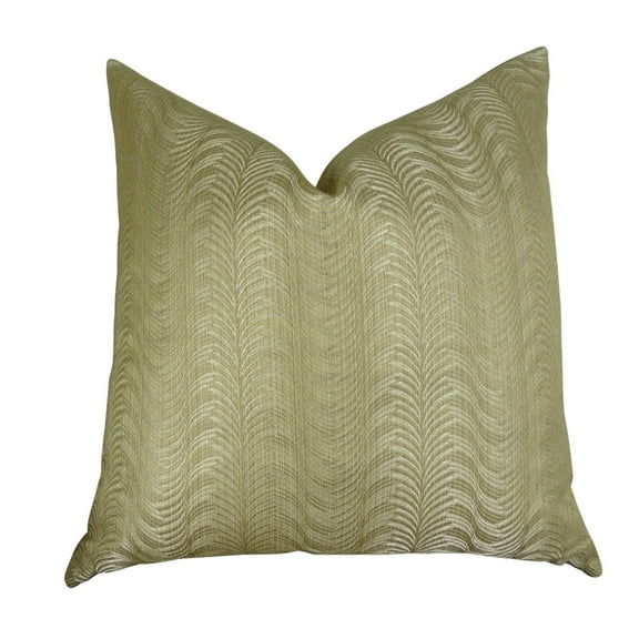 Plutus Delicate Waves Handmade Throw Pillow-Color:Taupe,Size:24" x 24"