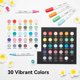 thumbnail image 4 of Marcadores de Pintura Acrílica Ohuhu 30 Colores Impermeables Punta Bala, 4 of 9