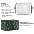 thumbnail image 2 of Yayeee Canvas Storage Basket with Handles for Shelves Fabric Bins Closet Organizer, Dark Green Plants, 2 of 8