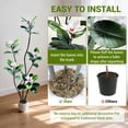 thumbnail image 6 of Ataujin Tall Lifelike Artificial Magnolia Tree with 7 Pcs Magnolia Flowers in White Planter Pot, Artificial Fiddle Leaf Fig Tree, Rubber Tree Faux Plants Indoor Artificial Plants & Flowers, 6 of 7