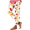 thumbnail image 3 of TaTaai Women Casual Rugby Random Print Yoga Leggings Skinny Fit Stretchy Material Ladies Gym Exercise Daily Commute Wear Non-See-Through Machine Washable Stylish Comfortable Pants Gift, 3 of 5