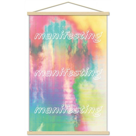 Manifesting Rainbow Wall Poster with Magnetic Frame, 22.375" x 34"