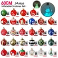 thumbnail image 2 of Bolas navideñas inflables de 24 pulgadas con luces, decoraciones navideñas para exteriores, bolas navideñas gigantes de PVC de 60 cm, decoración navideña, 2 of 5