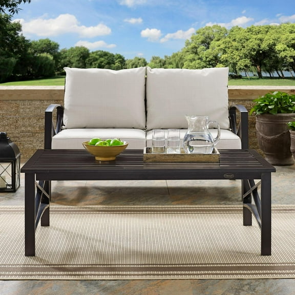 Island Oasis Outdoor Metal Coffee Table Oil Rubbed Bronze