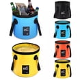 thumbnail image 3 of 12L Collapsible Bucket with Handle, Multifunctional Foldable Water Container, Car Wash Bucket Foldable Water Storage Container for Camping Fishing Beach Gardening, 3 of 8