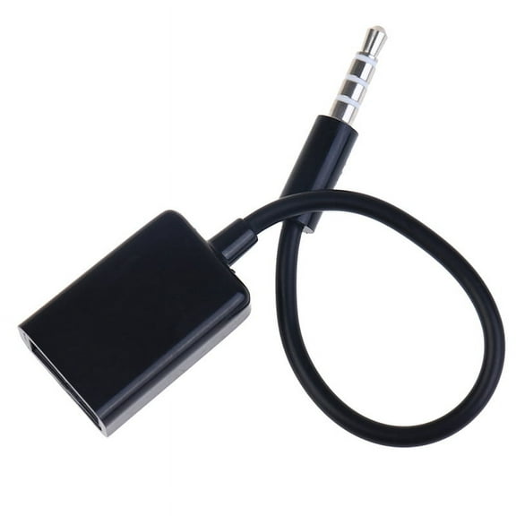3.5mm Male AUX Audio Plug Jack To USB 2.0 Female Converter Cable Cord Car MP.WA