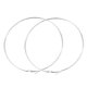 thumbnail image 3 of Silver Big Earrings for Women Unisex Metal Round Circle Jewelry, 3 of 3